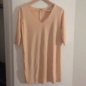 ASOS PETITE Shift Dress with V Neck - Blush pink